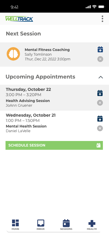 Schedule appointment presentation